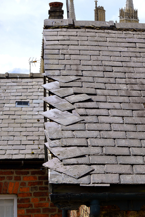 Roof in Cheshunt with storm damage