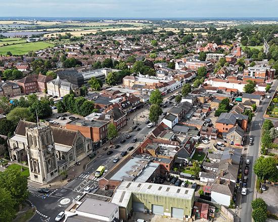 Aerial shot of Epping