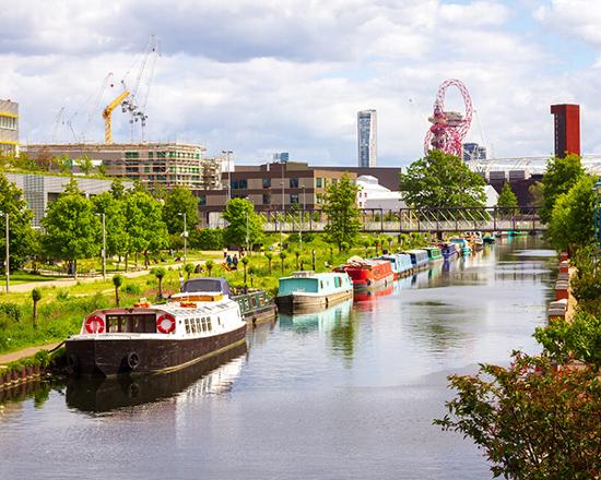 Aerial shot of Hackney